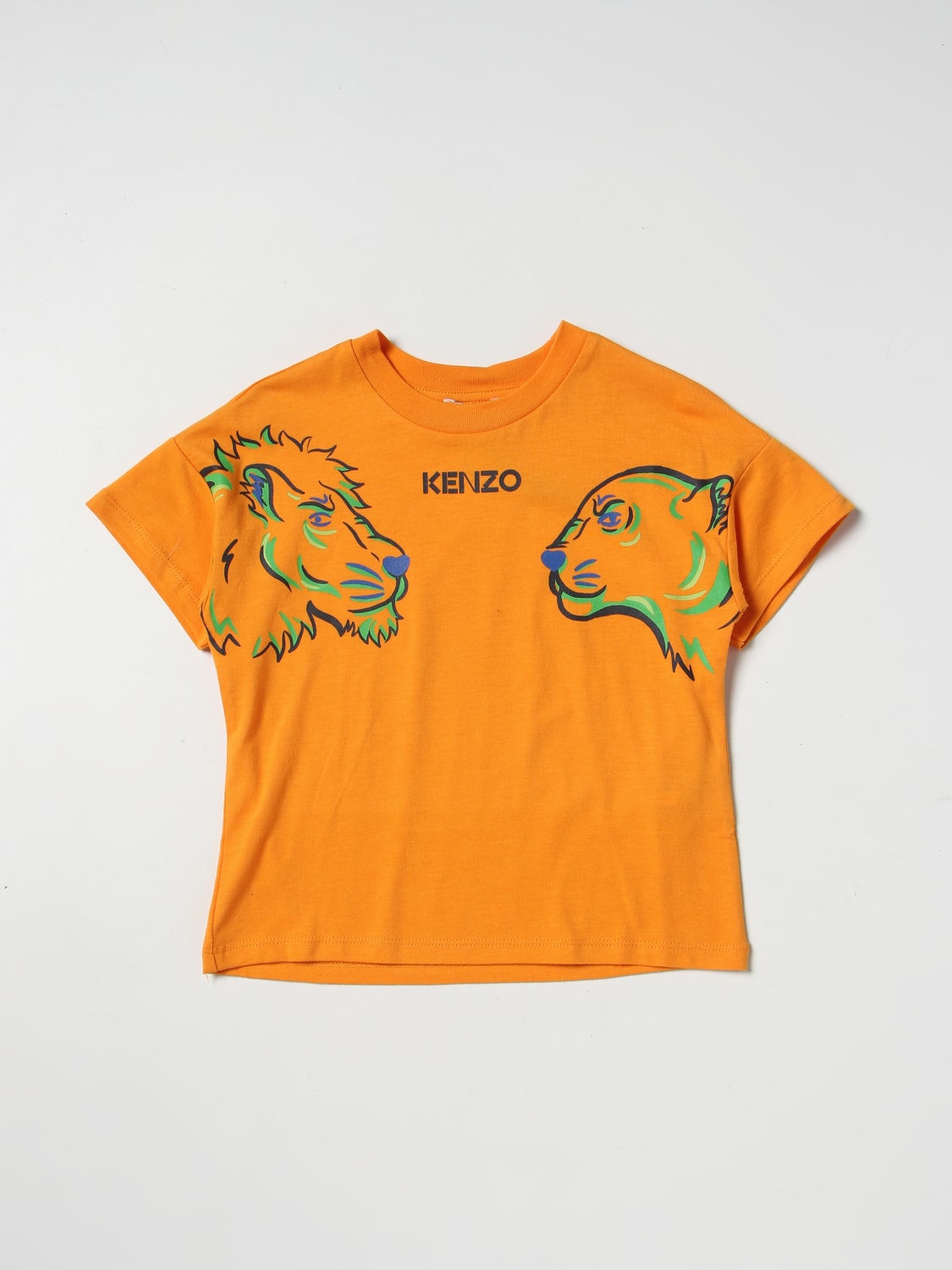 KENZO KIDS T-SHIRT: T-shirt Kenzo Junior in cotone, Arancione - Img 1