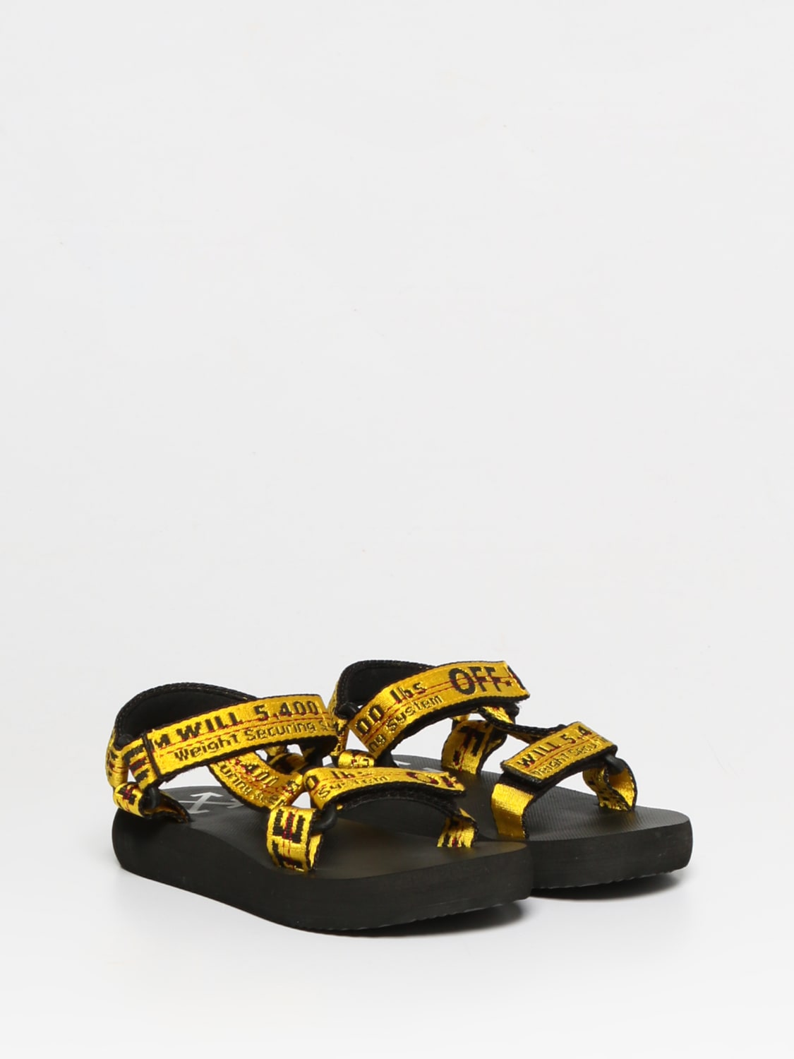 OFF-WHITE KIDS SCARPE: Sandalo Off-White in nylon, Giallo - Img 2