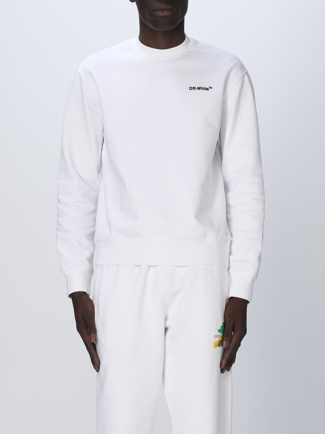 OFF-WHITE SWEATSHIRT: Off-White cotton sweatshirt, White - Img 1