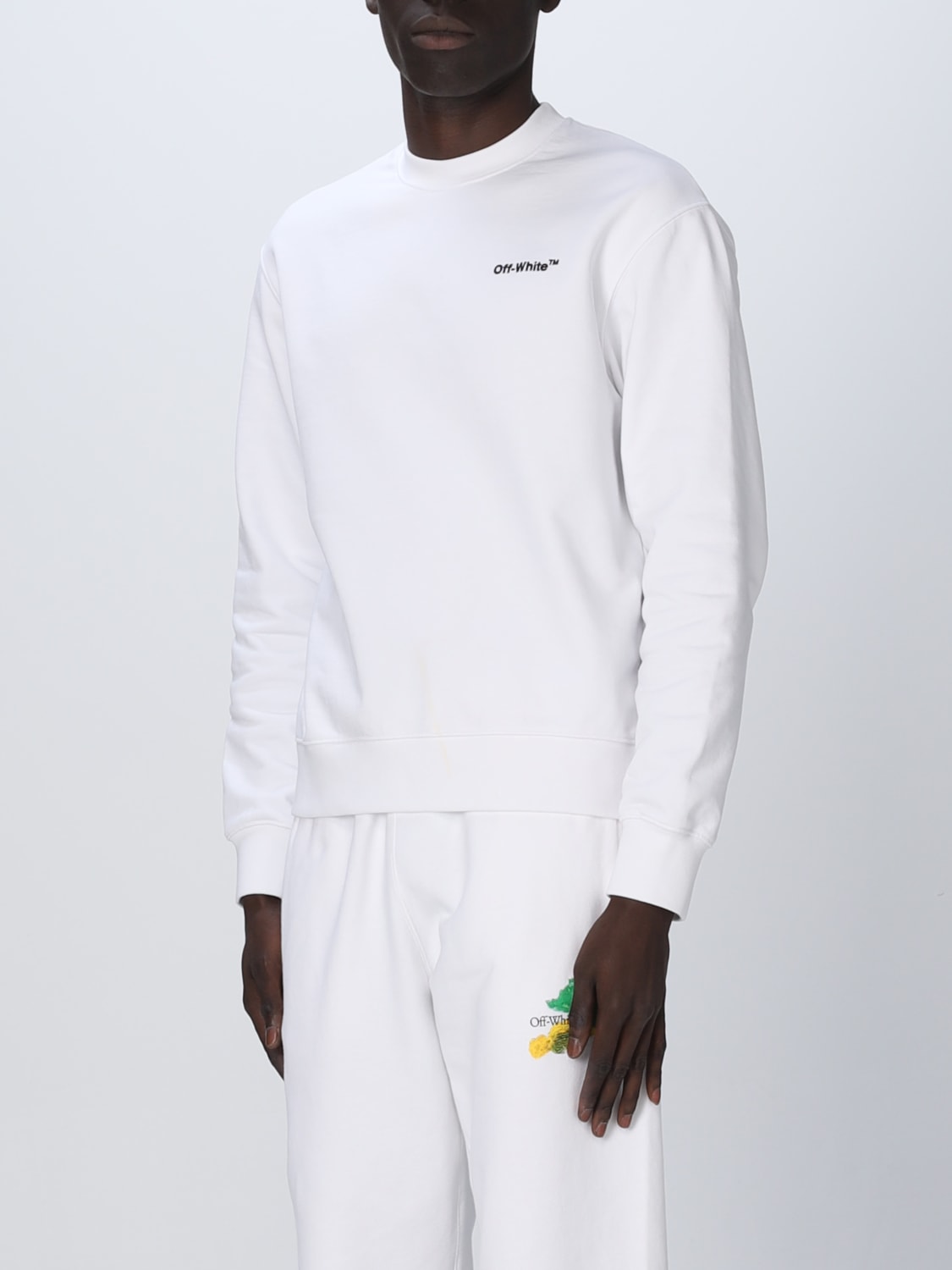 OFF-WHITE SWEATSHIRT: Off-White cotton sweatshirt, White - Img 4