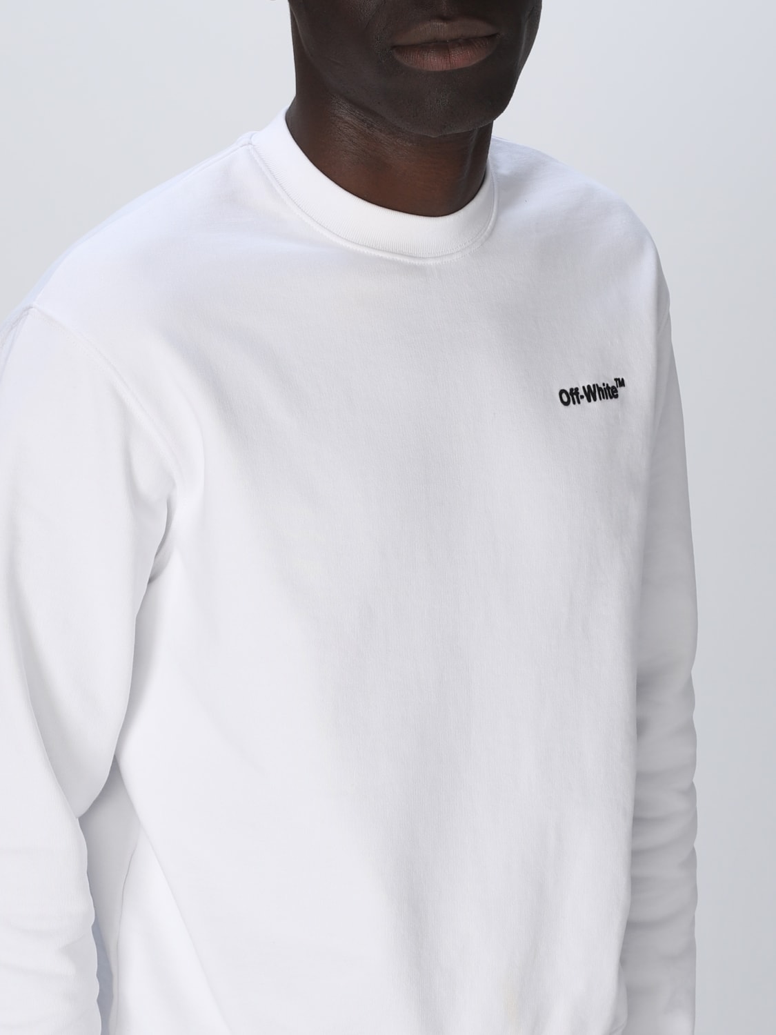 OFF-WHITE SWEATSHIRT: Off-White cotton sweatshirt, White - Img 5