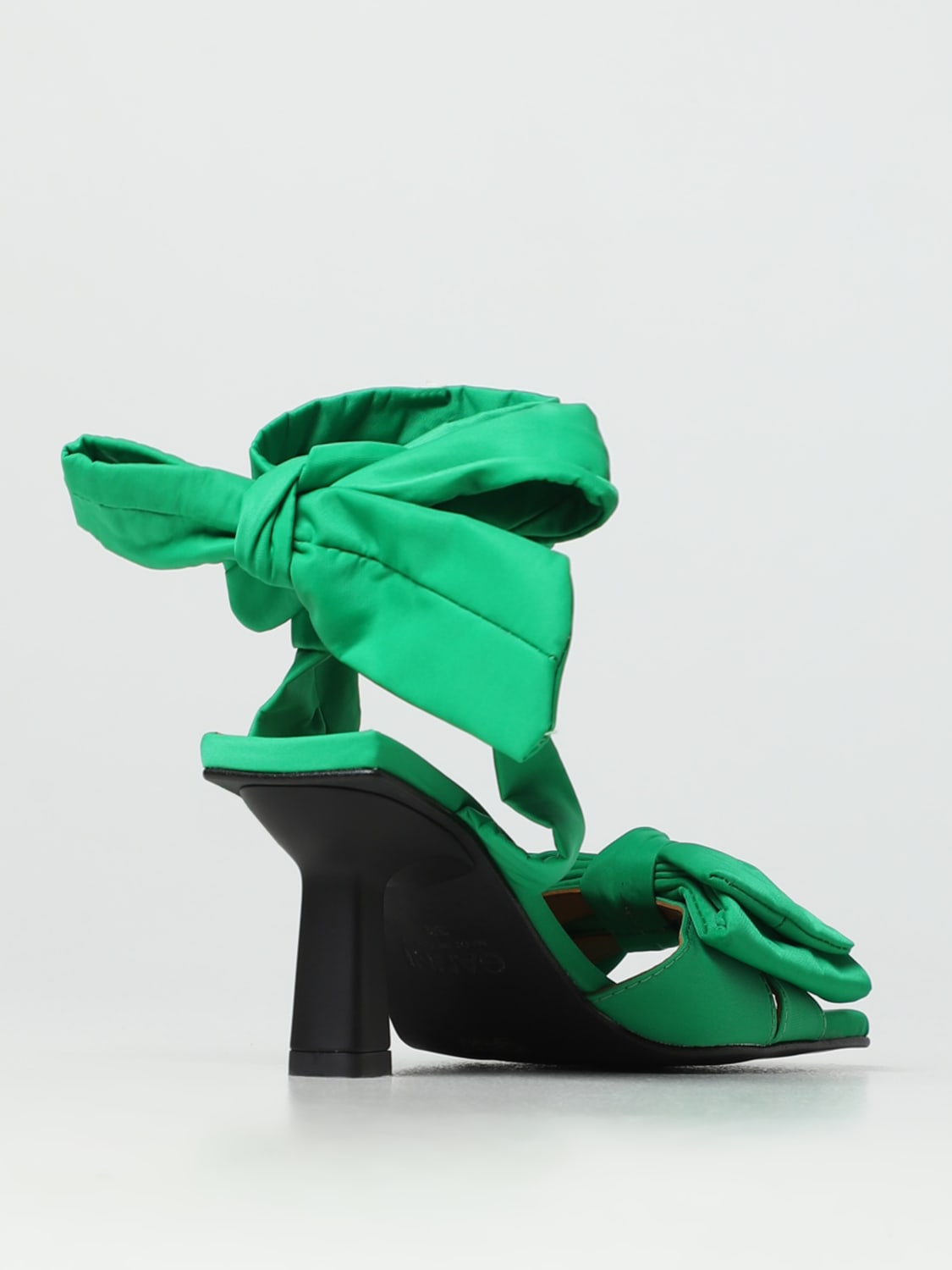 GANNI SANDALES À TALONS: Chaussures femme Ganni, Vert - Img 3