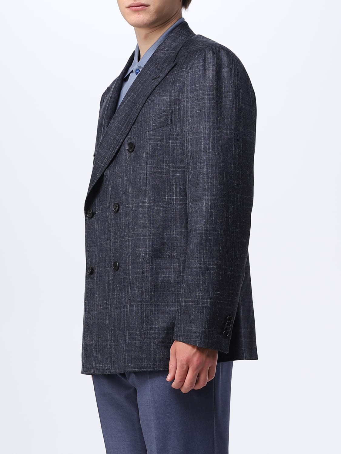 BRIONI 블레이저: 블레이저 남성 Brioni, 블루 - Img 4