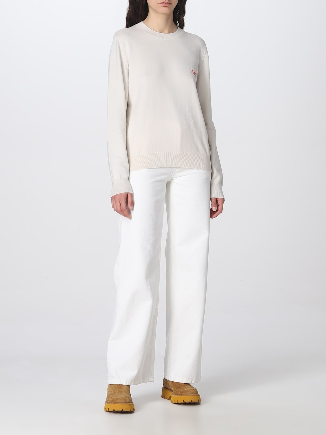 A.P.C. SWEATER: Sweater woman A.P.C., Yellow Cream - Img 2