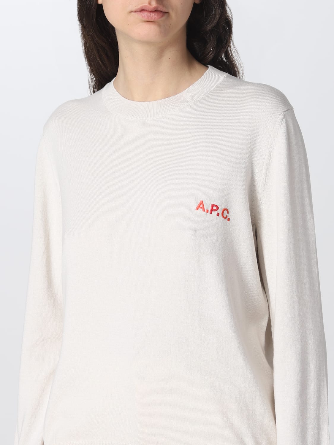 A.P.C. SWEATER: Sweater woman A.P.C., Yellow Cream - Img 4