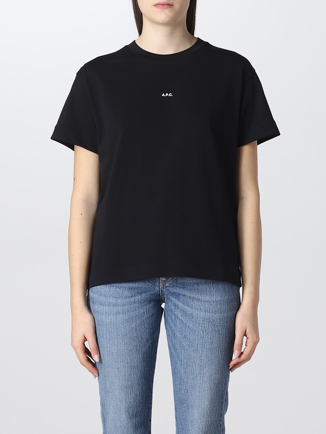 A.P.C. T-SHIRT: T-shirt woman A.P.C., Black - Img 1