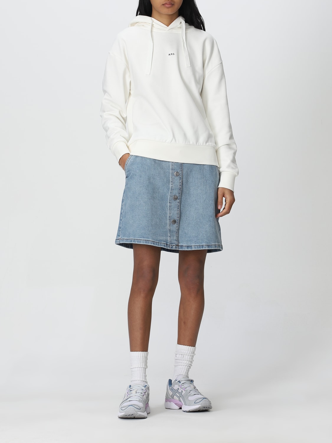 A.P.C. SWEATSHIRT: Sweatshirt woman A.P.C., White - Img 2