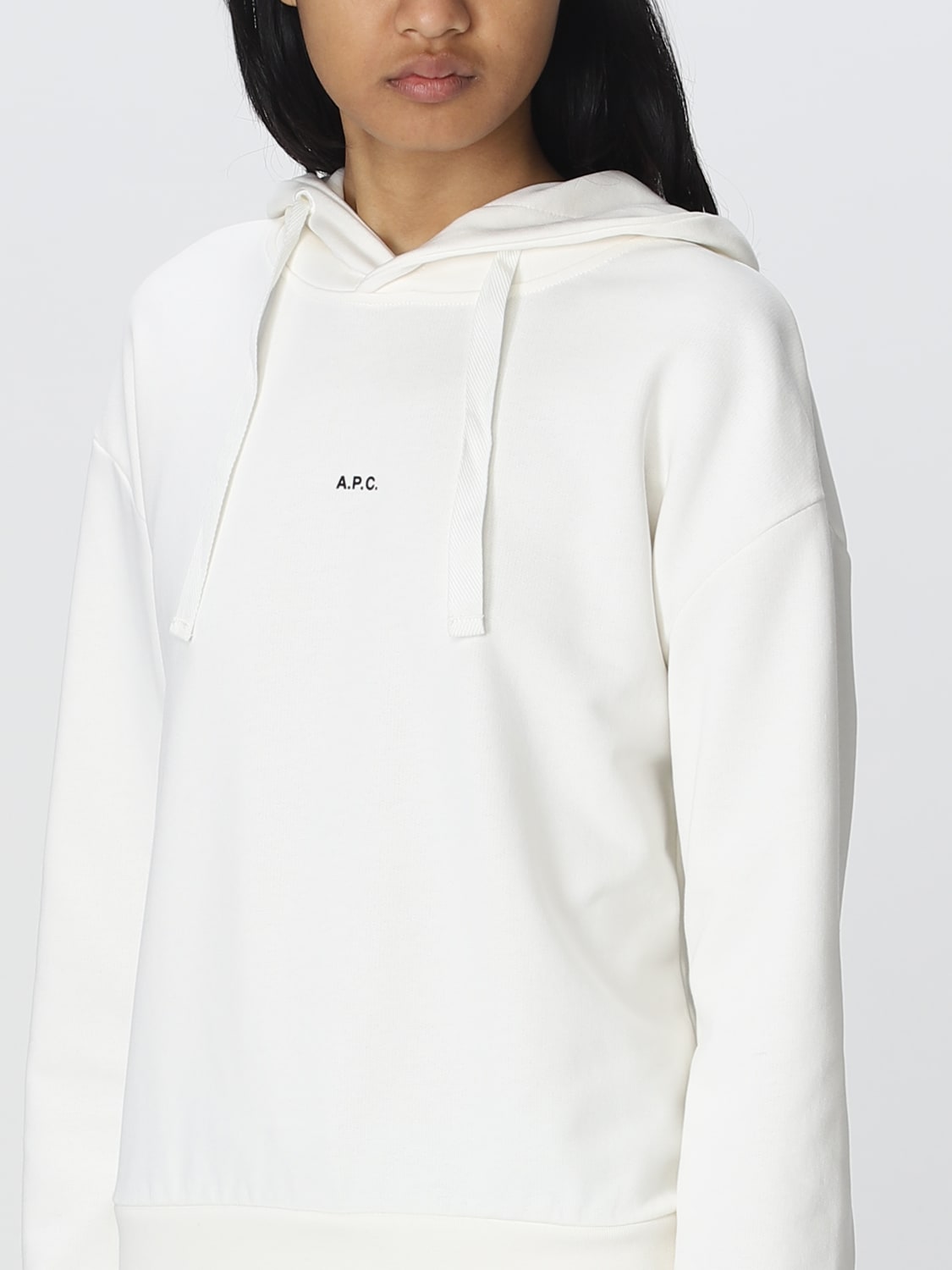 A.P.C. SWEATSHIRT: Sweatshirt woman A.P.C., White - Img 4