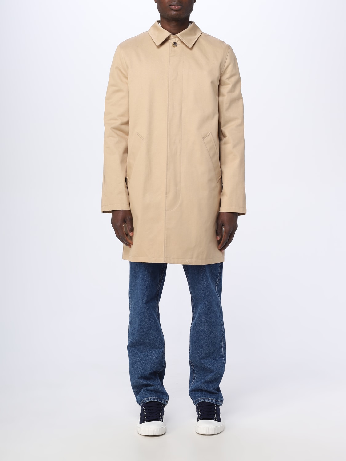 A.P.C.：コート メンズ - ベージュ | GIGLIO.COMオンラインのA.P.C. トレンチコート COZBAH01103