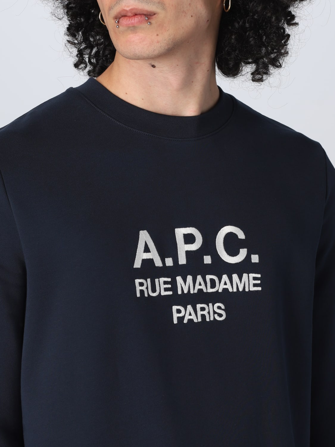 A.P.C. SWEATSHIRT: Sweatshirt men A.P.C., Blue - Img 4