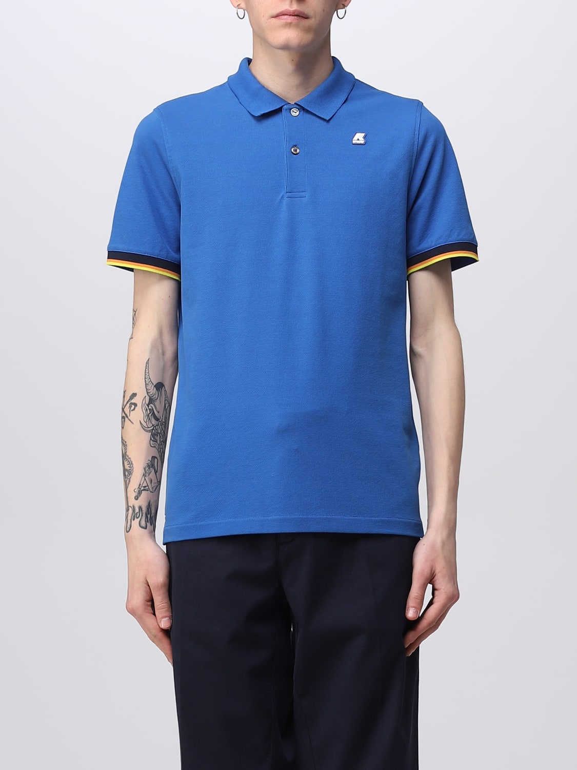 K WAY Polo homme Bleu Polo K Way K7121IW en ligne sur GIGLIO.COM