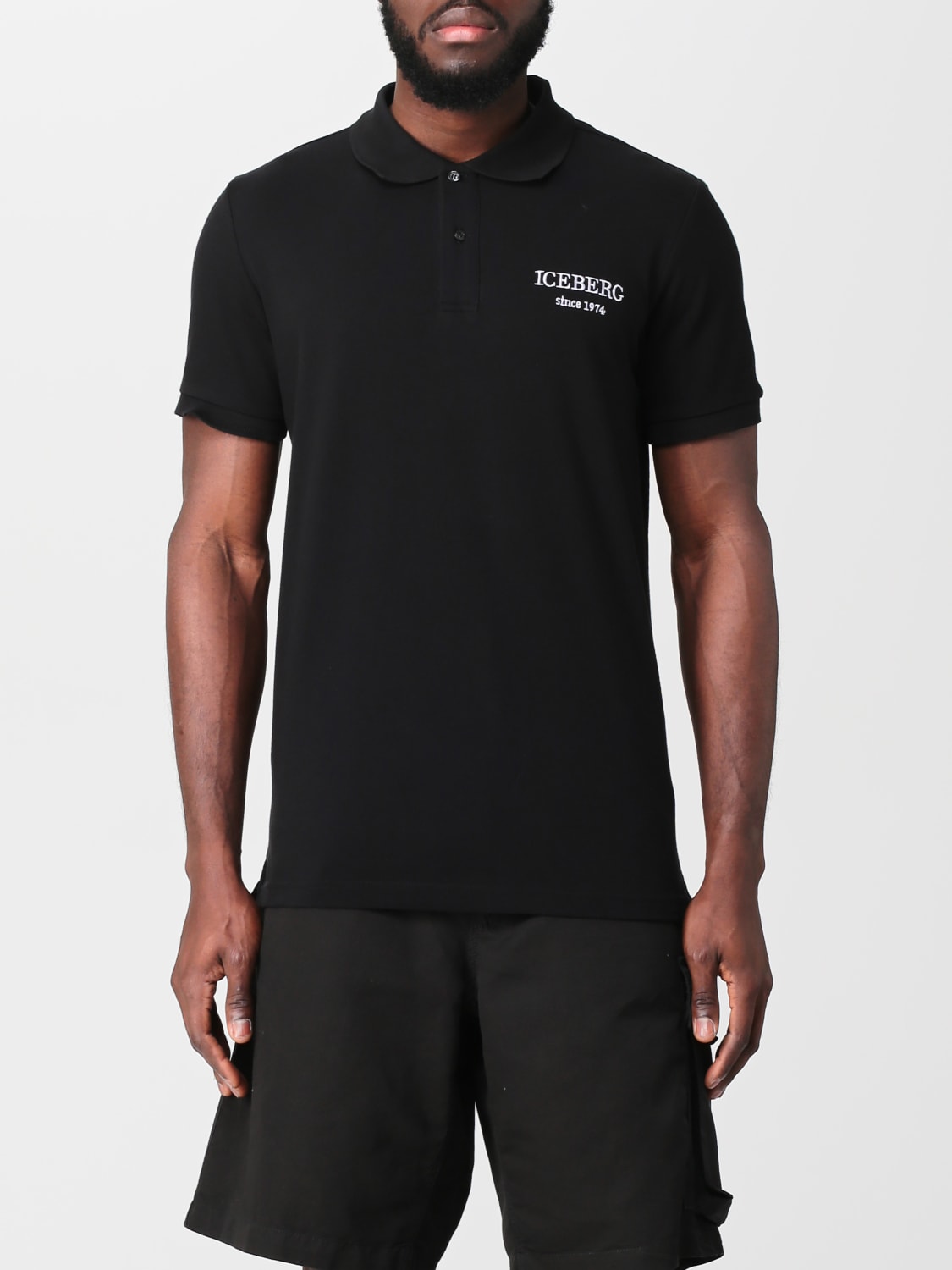 ICEBERG: Polo shirt men - Black | Iceberg polo shirt F030631A online at ...