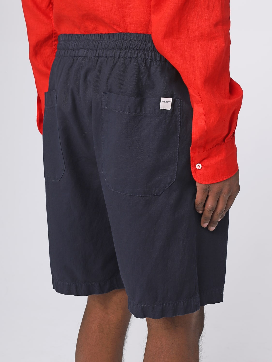 PAOLO PECORA SHORTS: Short men Paolo Pecora, Blue - Img 3
