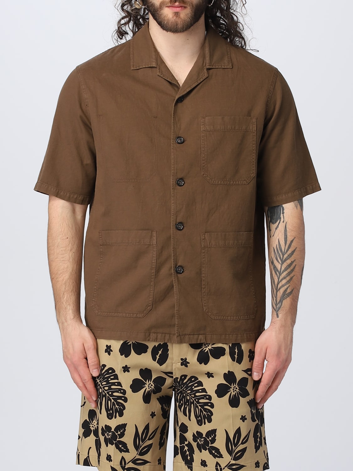 PAOLO PECORA HEMD: Hemd herren Paolo Pecora, Braun - Img 1