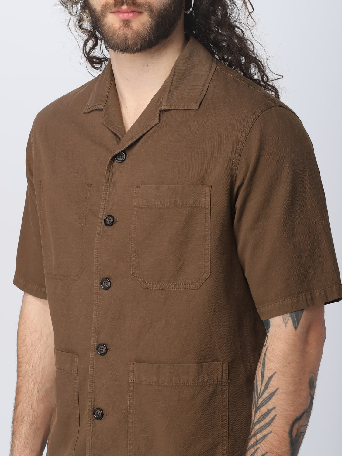 PAOLO PECORA HEMD: Hemd herren Paolo Pecora, Braun - Img 3