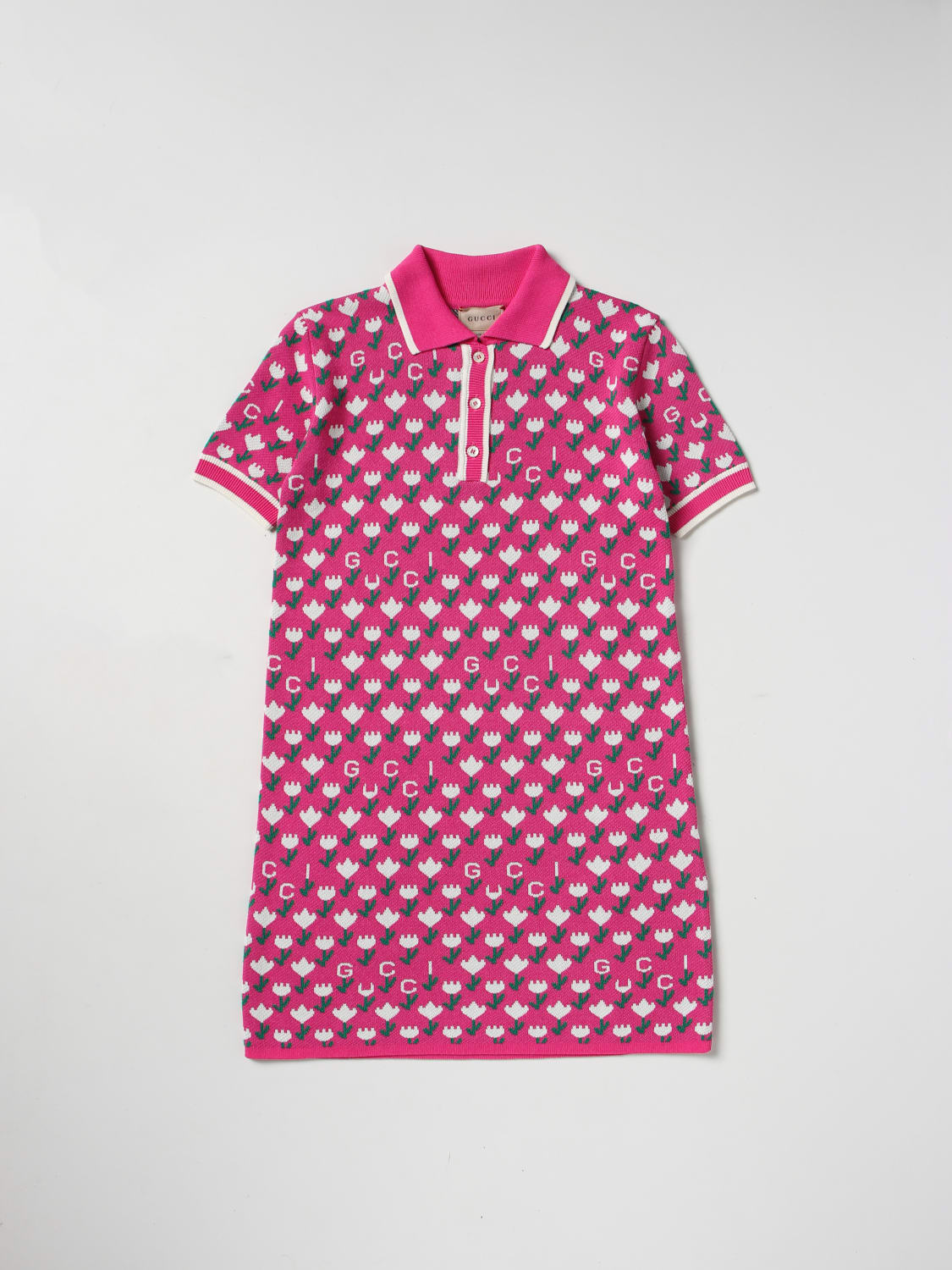 GUCCI KLEID: Kleid kinder Gucci, Fuchsia - Img 1