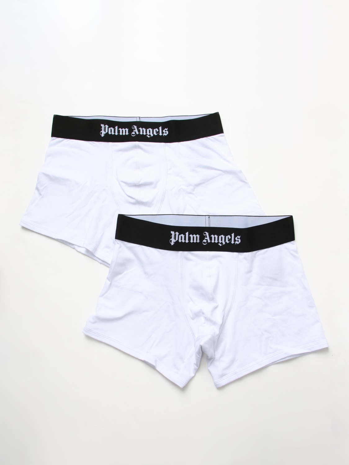 PALM ANGELS INTIMO: Set 2 boxer Palm Angels in cotone stretch, Bianco - Img 1