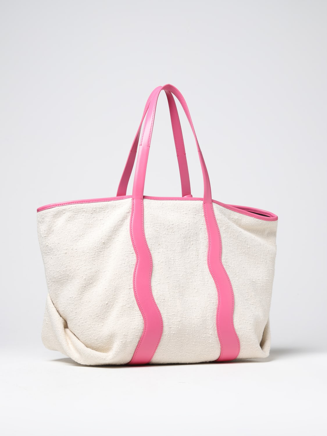 PALM ANGELS BORSE TOTE: Borsa Palm Angels in canvas, Bianco - Img 2