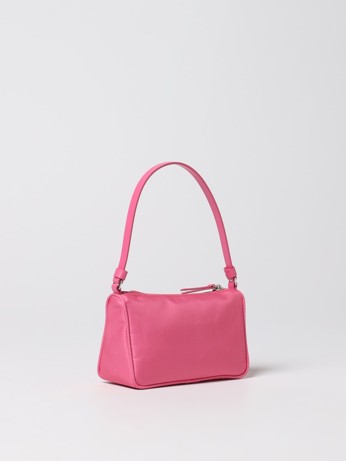 PALM ANGELS BORSA MINI: Borsa Palm Angels in nylon con logo applicato, Rosa - Img 2