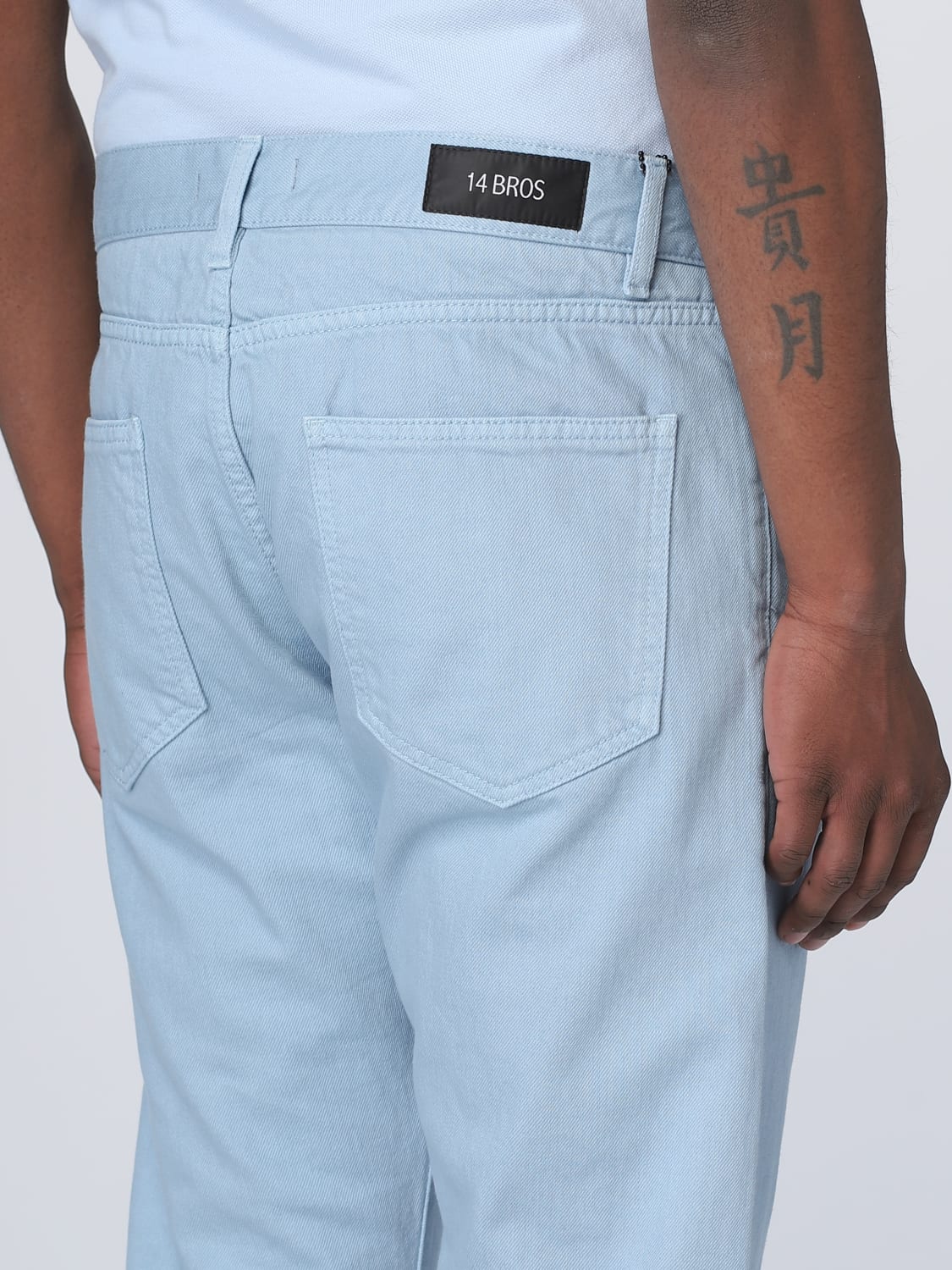 14BROS PANTS: Pants men 14bros, Gnawed Blue - Img 3