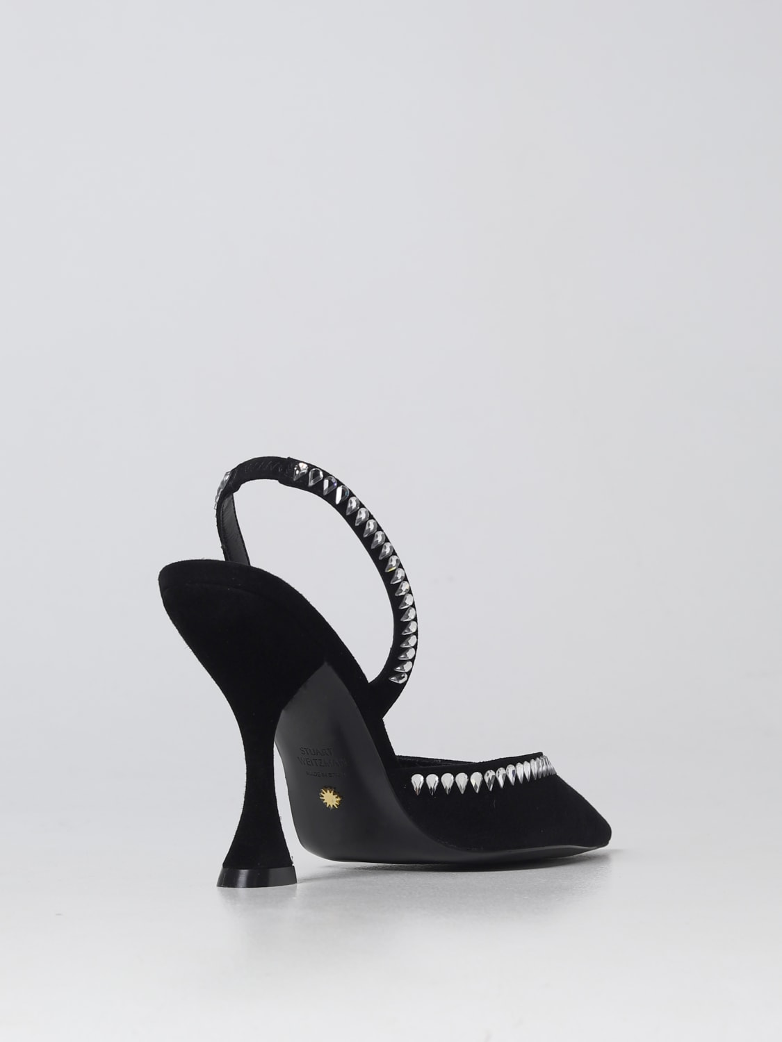 Stuart Weitzman Outlet: slingback in suede with teardrop