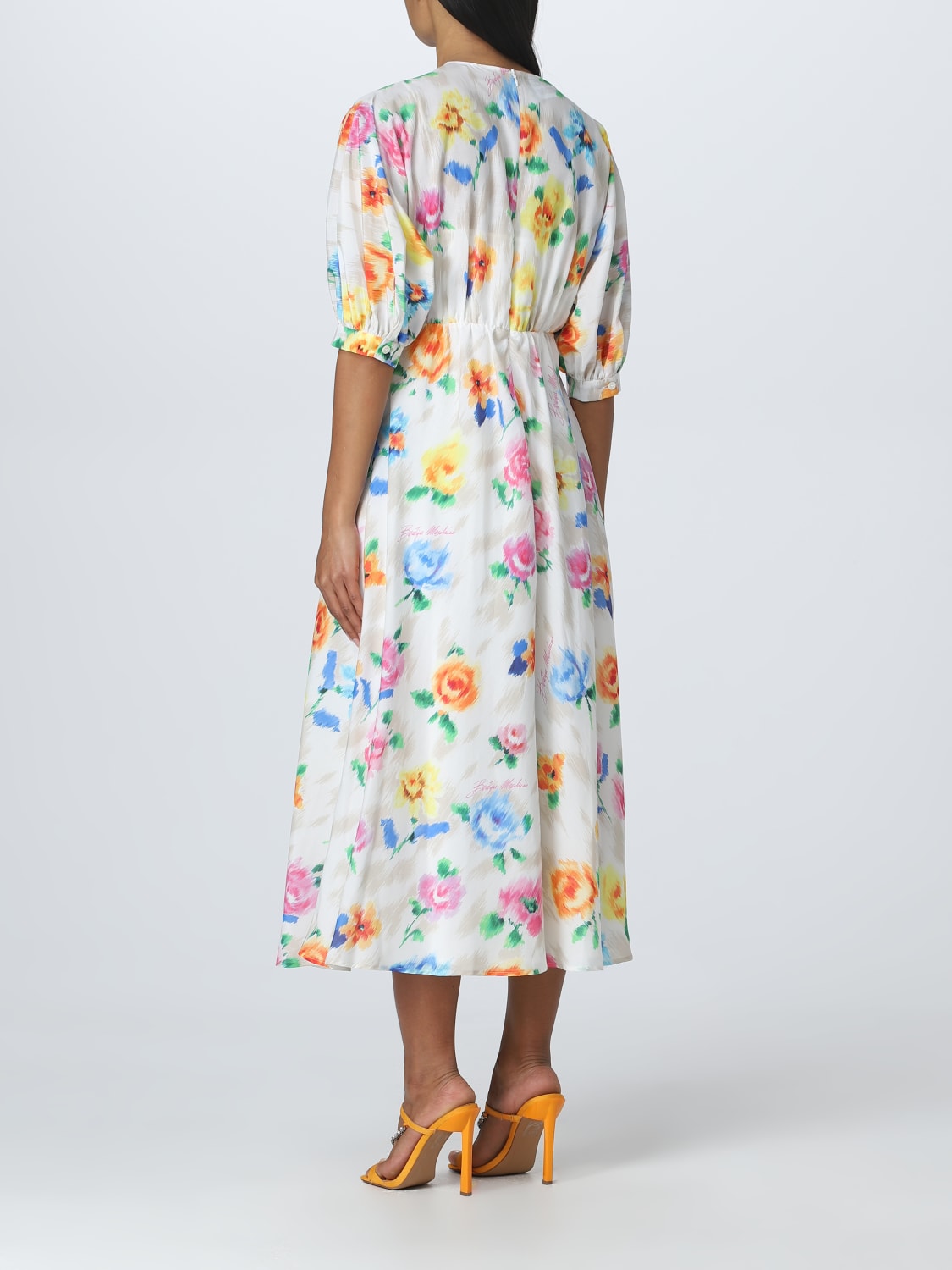 Boutique Moschino Outlet Dress woman Yellow Cream Boutique Moschino dress 0417836 online at GIGLIO.COM