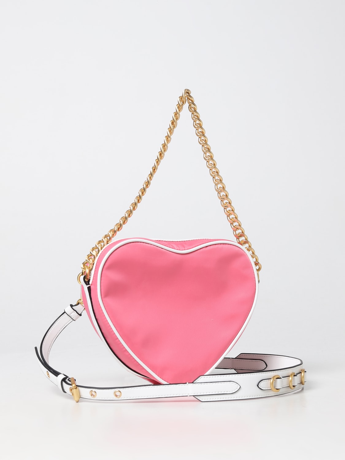 MOSCHINO COUTURE BORSA A SPALLA: Borsa Heart Moschino Couture in nylon, Fuxia - Img 2