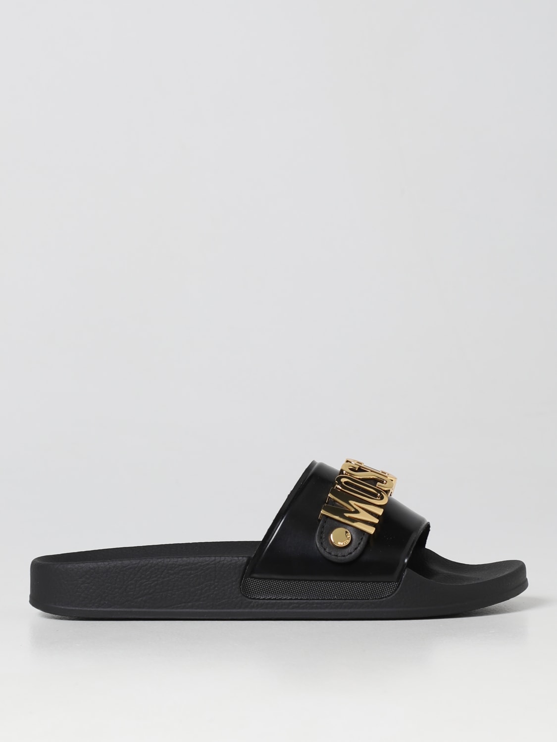 MOSCHINO COUTURE FLAT SANDALS: Shoes woman Moschino Couture, Black - Img 1