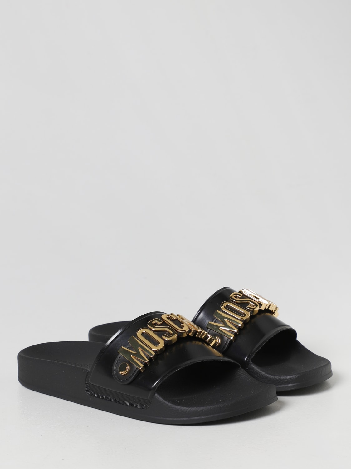 MOSCHINO COUTURE FLAT SANDALS: Shoes woman Moschino Couture, Black - Img 2