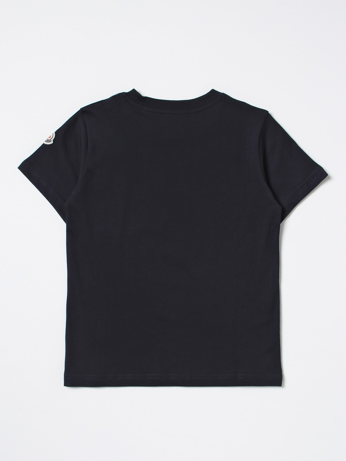 MONCLER T-SHIRT: Moncler T-shirt with mini logo, Blue - Img 2