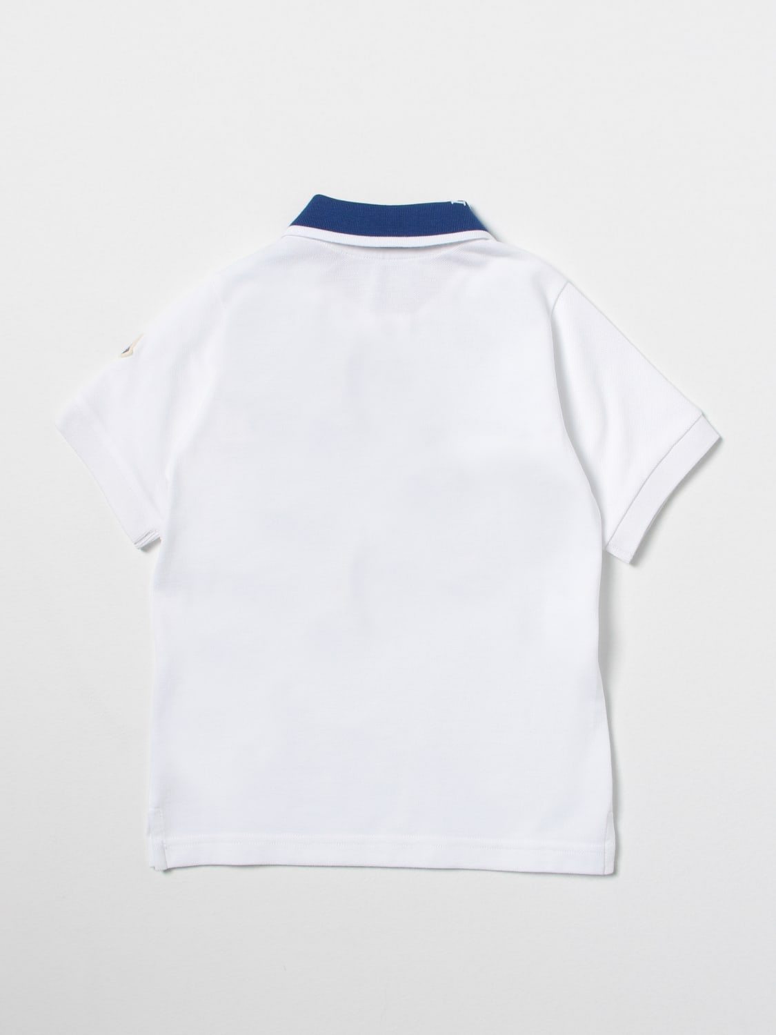 MONCLER POLO SHIRT: Moncler polo shirt in cotton with logo, White - Img 2