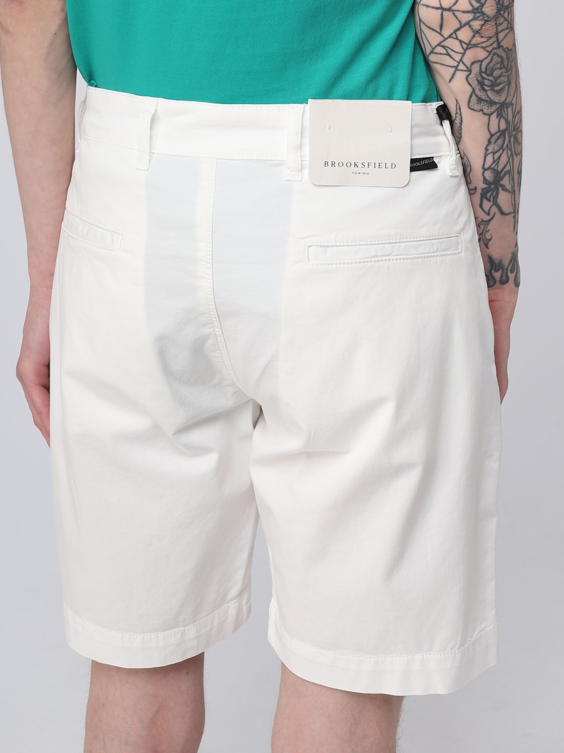 BROOKSFIELD PANTALONES CORTOS: Pantalones cortos hombre Brooksfield, Blanco - Img 3