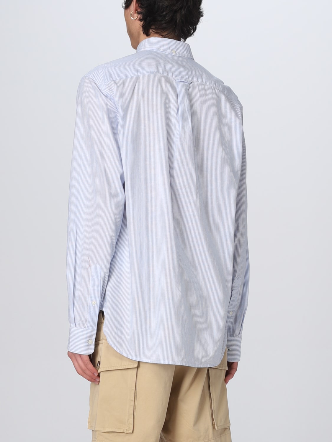 WOOLRICH CAMICIA: Camicia Woolrich a righe verticali, Celeste - Img 2