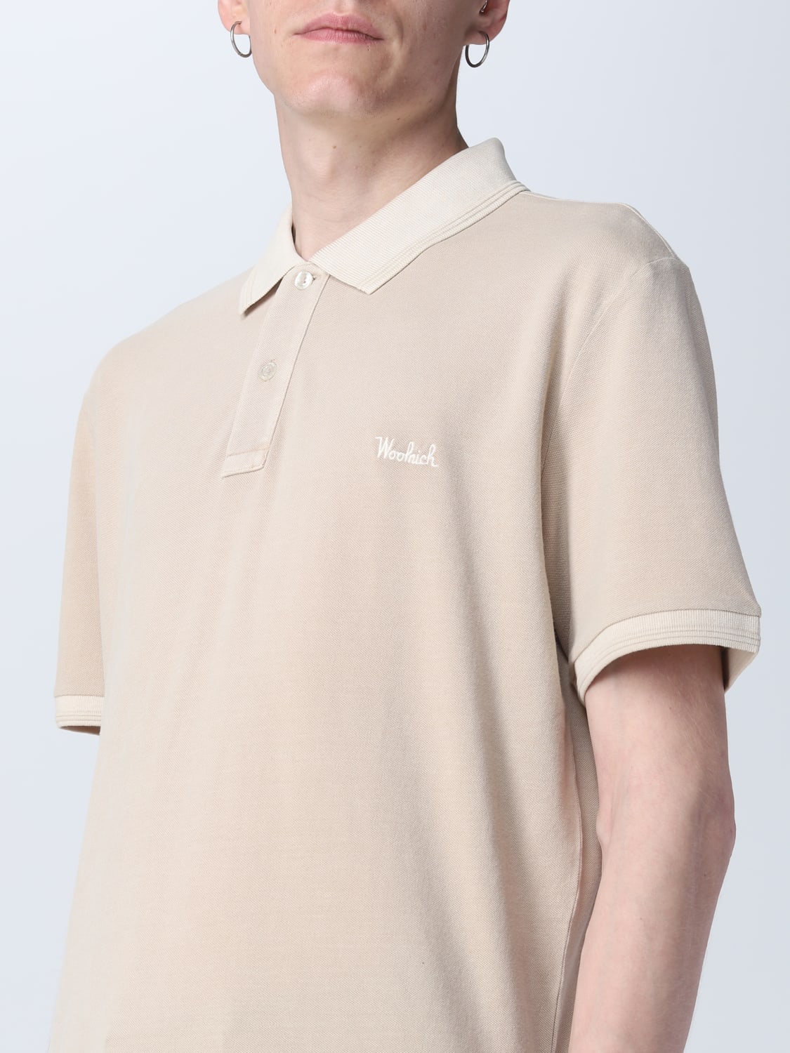 WOOLRICH POLO SHIRT: Polo shirt men Woolrich, Sand - Img 3