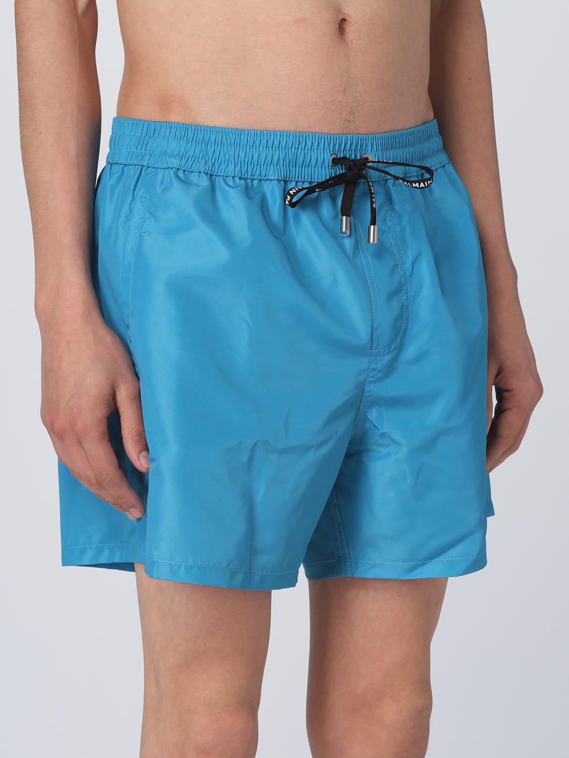 BALMAIN SWIMSUIT: Balmain nylon swimsuit, Turquoise - Img 4