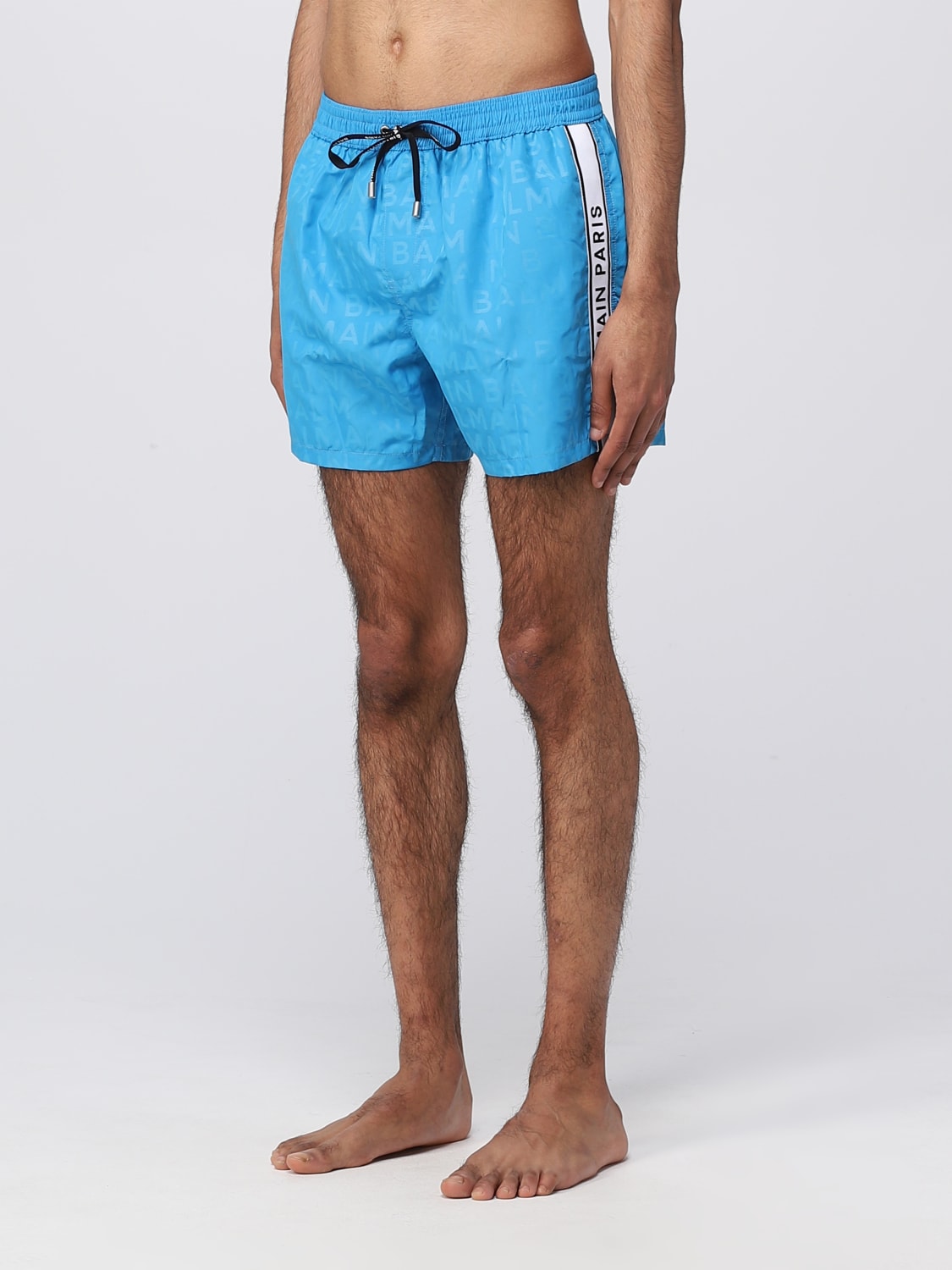 BALMAIN MAILLOT DE BAIN: Maillot de bain homme Balmain, Turquoise - Img 3