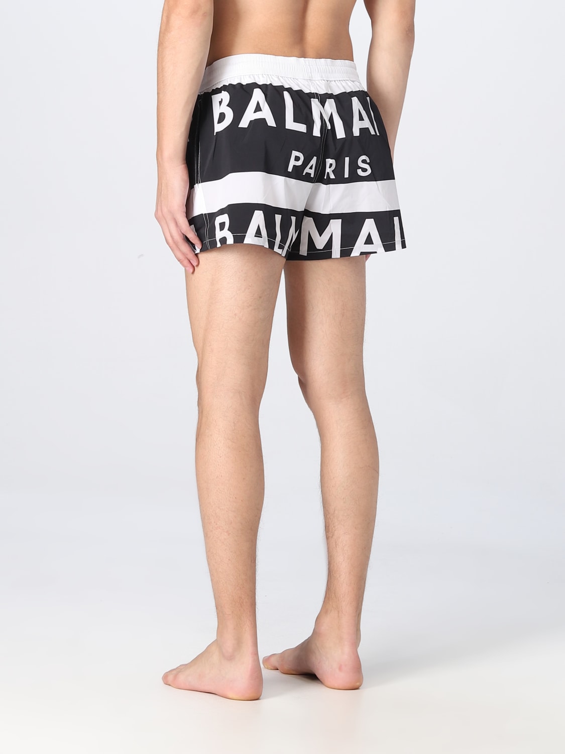 BALMAIN SWIMSUIT: Balmain costume in technical fabric, Black - Img 2