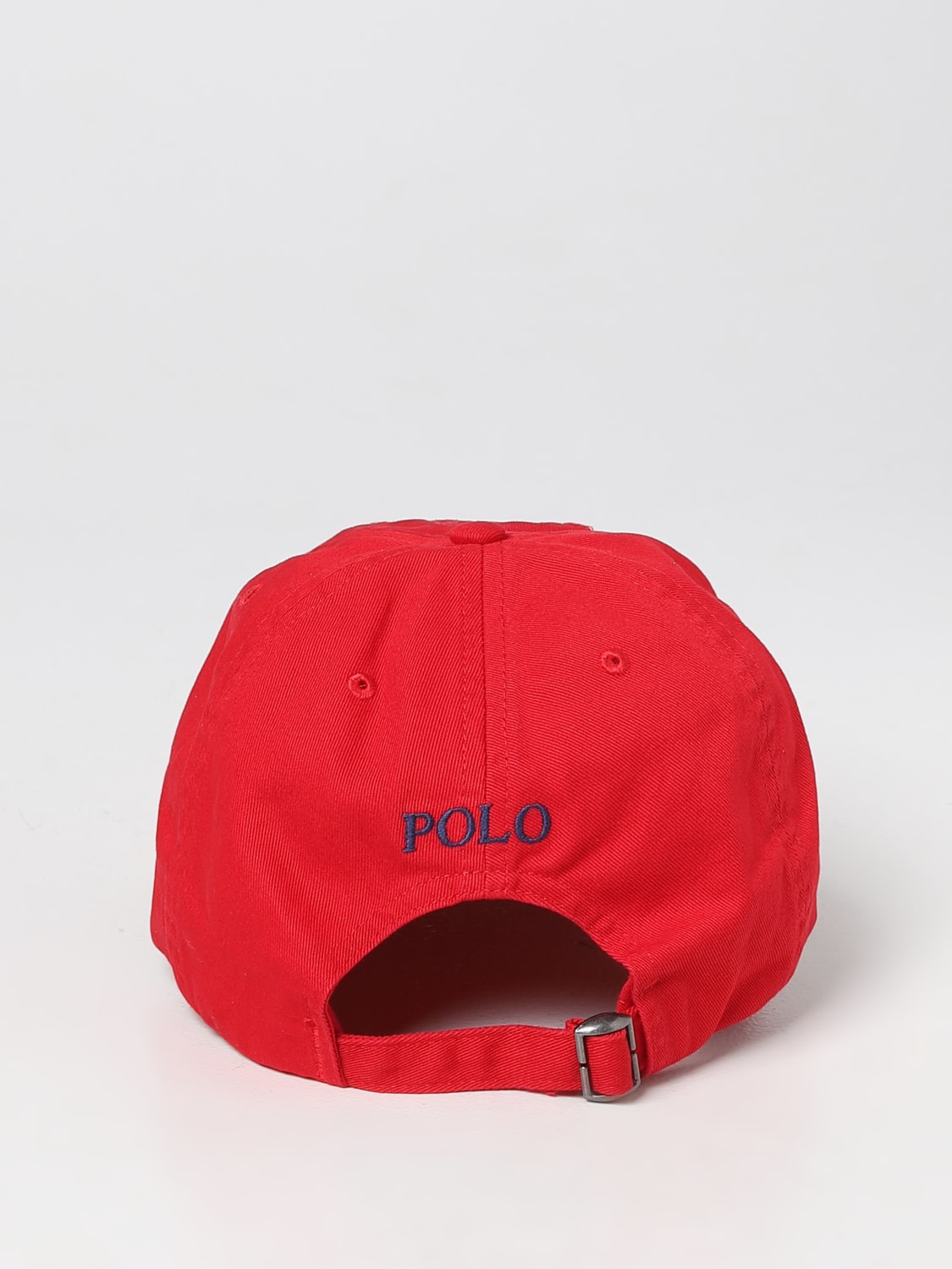 POLO RALPH LAUREN CAPPELLO BAMBINO: Cappello Polo Ralph Lauren in cotone con logo ricamato, Rosso - Img 3
