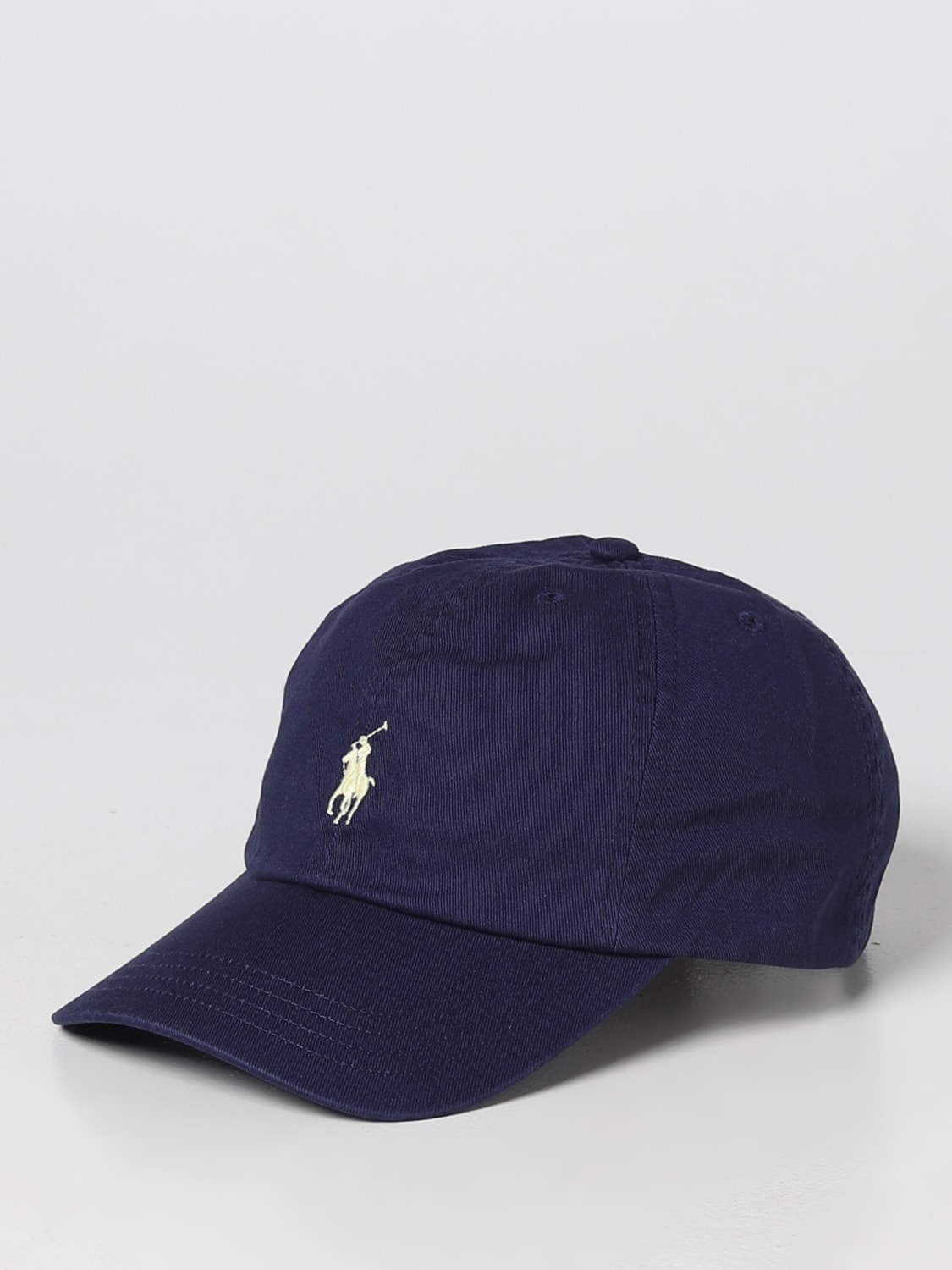 POLO RALPH LAUREN CAPPELLO BAMBINO: Cappello Polo Ralph Lauren in cotone con logo ricamato, Blue Navy - Img 1