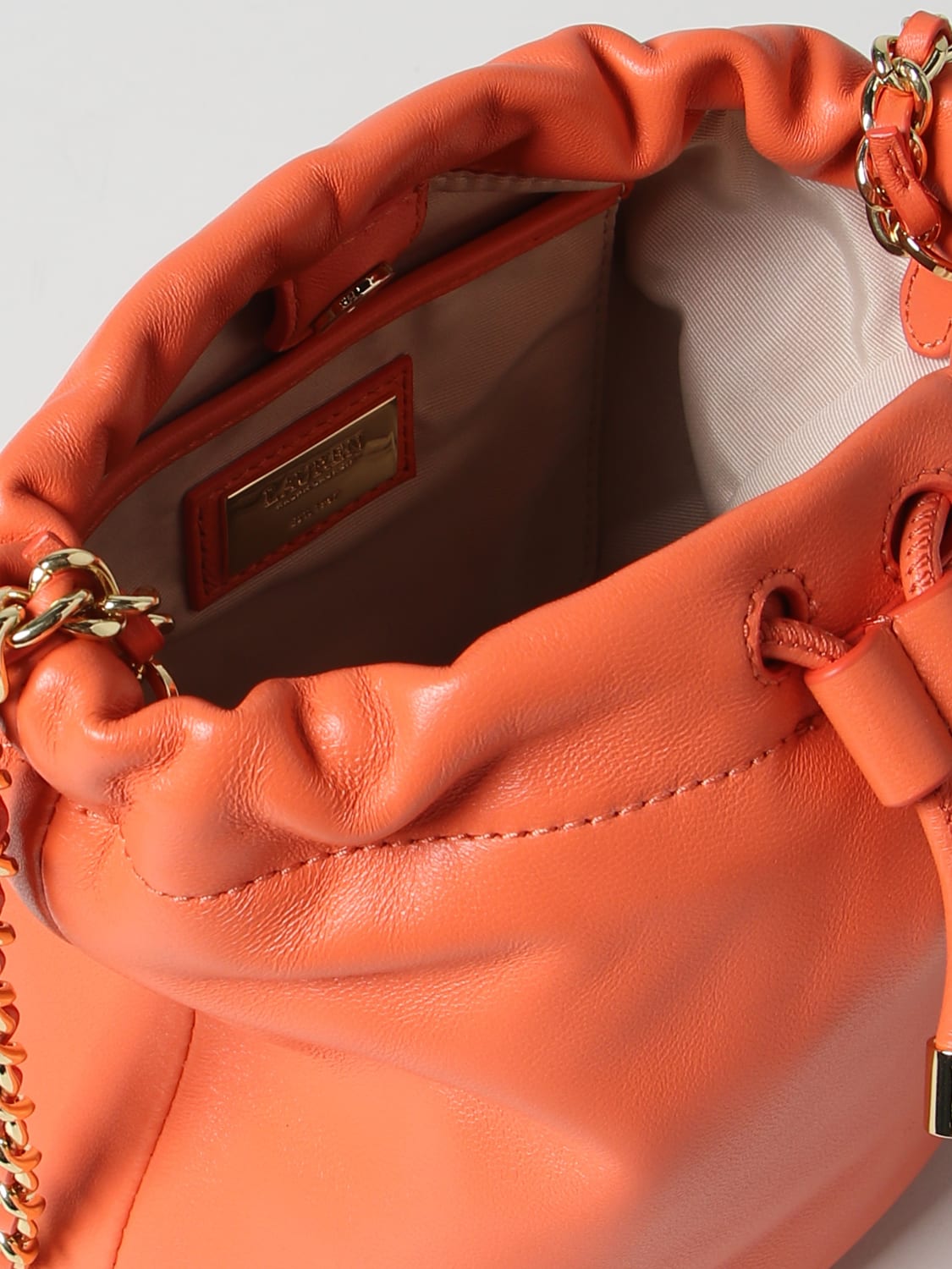 LAUREN RALPH LAUREN MINI BAG: Shoulder bag woman Lauren Ralph Lauren, Orange - Img 3