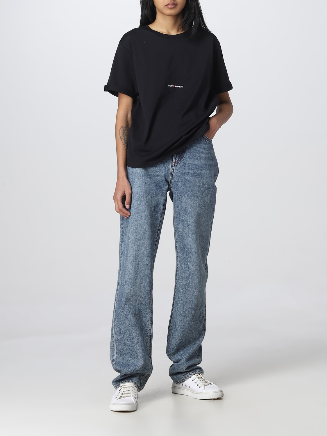 Tシャツ・カットソー Saint Laurent TSHIRT (460876YB2DQ) SAINT LAURENT: cotton t-shirt - Black | Saint Laurent t