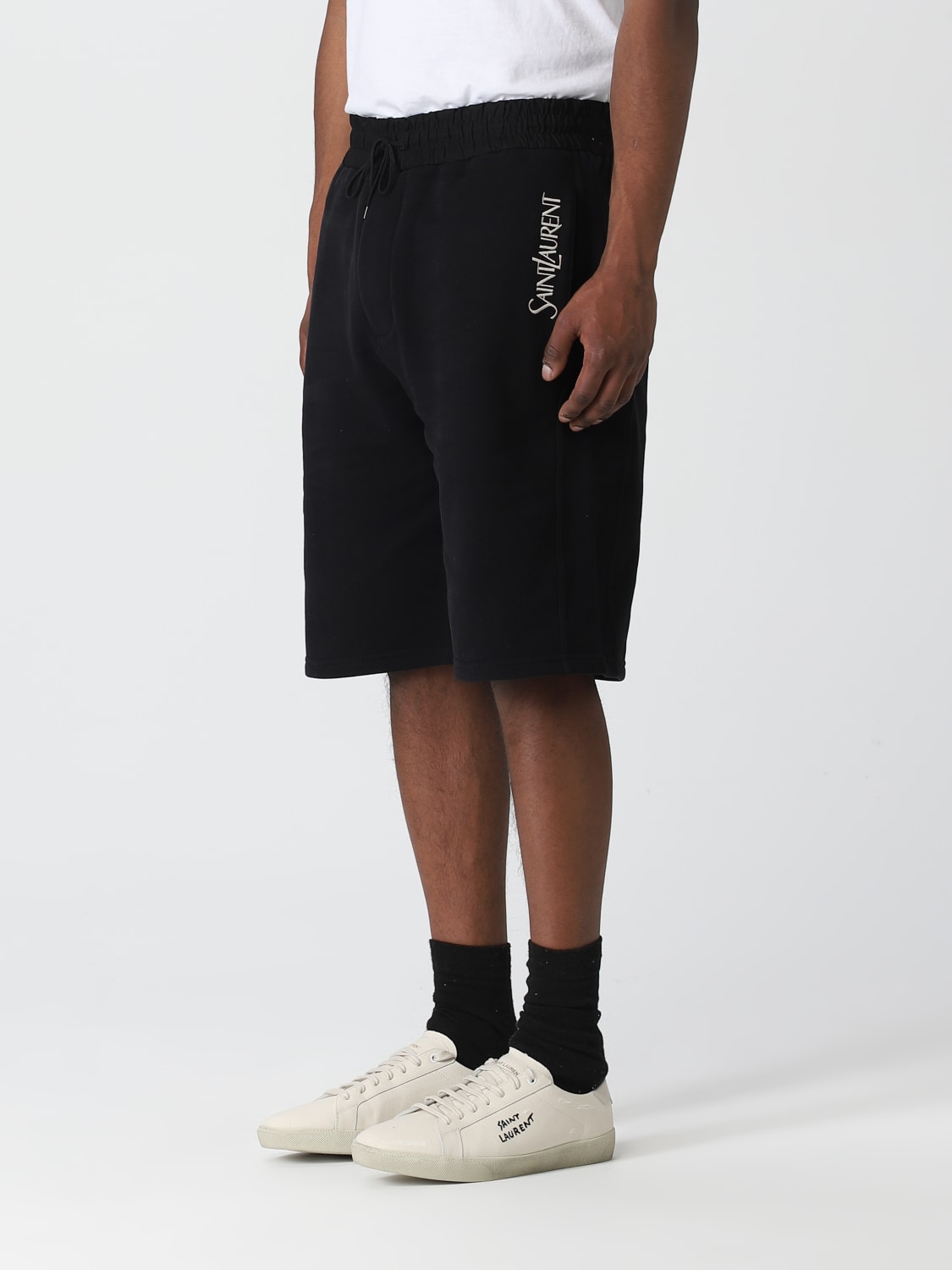 SAINT LAURENT SHORT: Saint Laurent cotton shorts, Black - Img 4