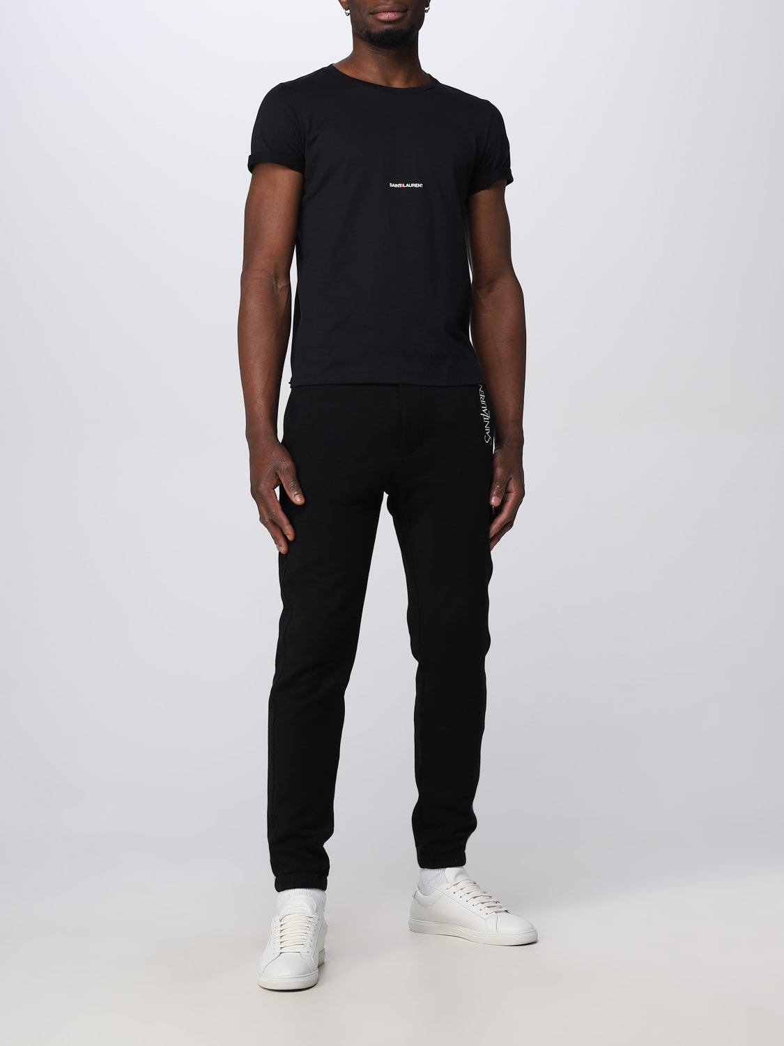 SAINT LAURENT T-SHIRT: Saint Laurent cotton t-shirt, Black - Img 2