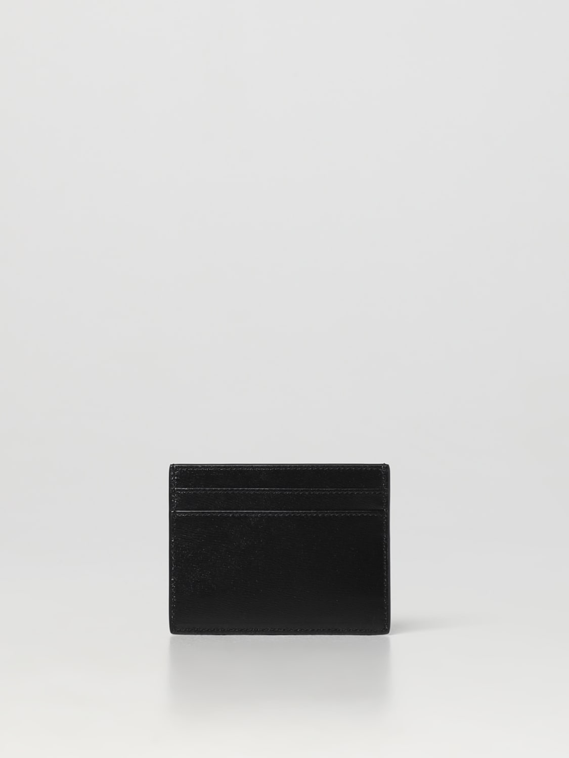 SAINT LAURENT WALLET: Saint Laurent credit card holder in leather, Black - Img 2