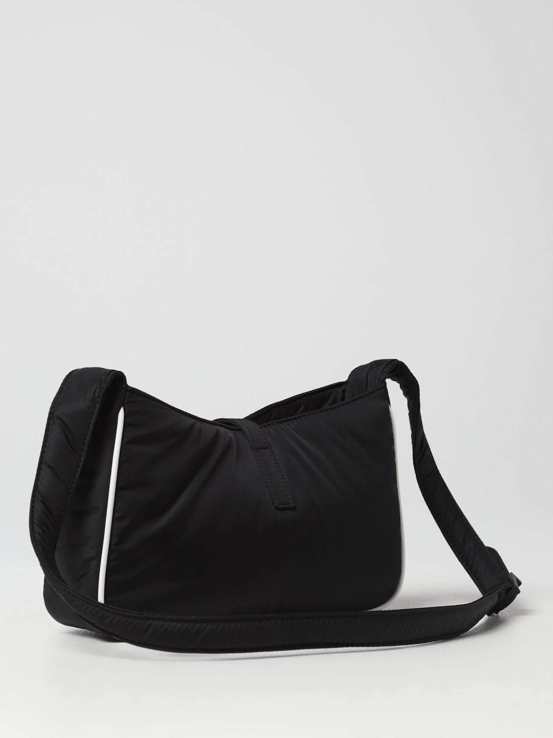 SAINT LAURENT SHOULDER BAG: 5 À 7 Saint Laurent bag in Econyl® regenerated nylon, Black - Img 2