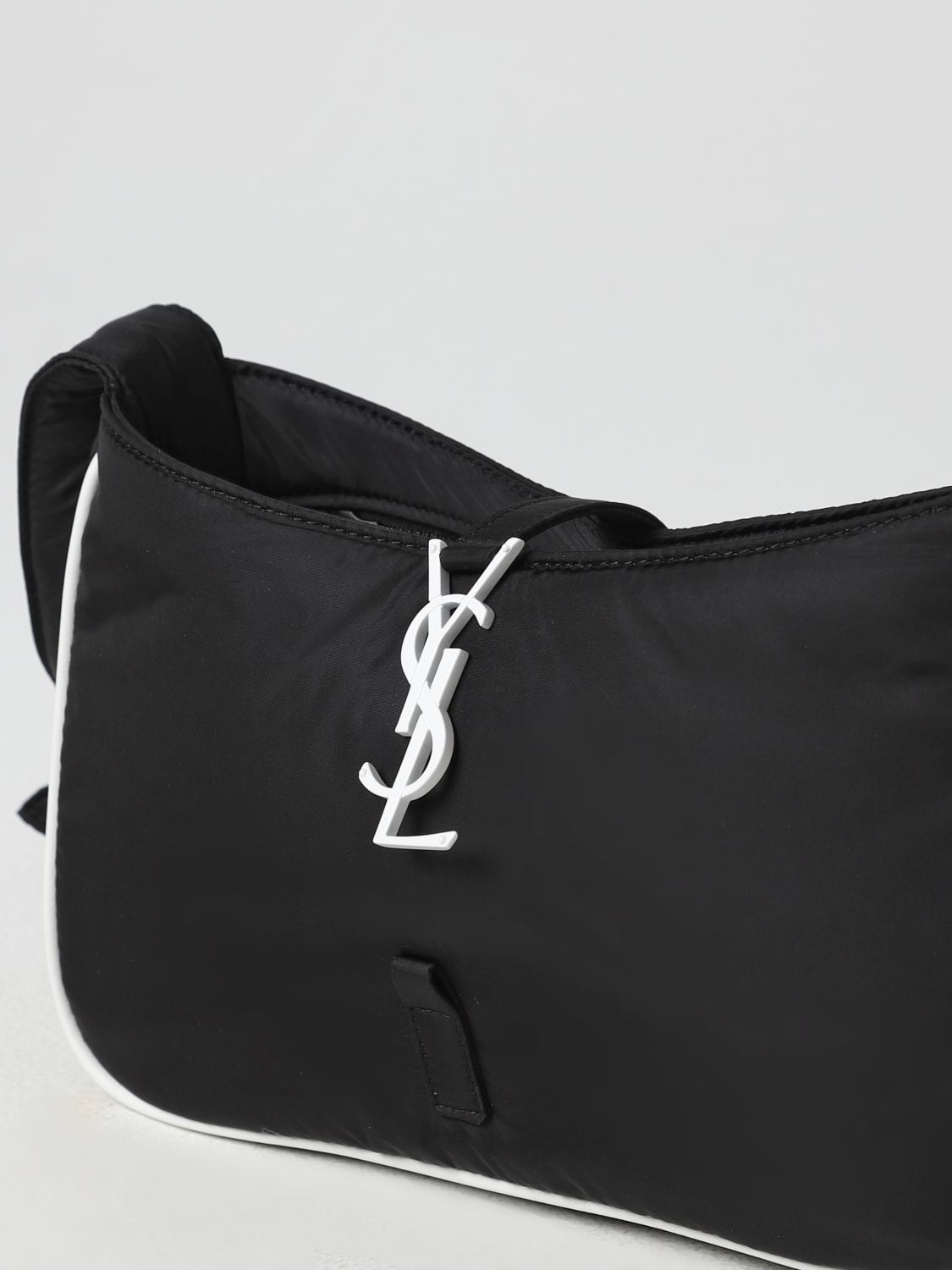 SAINT LAURENT SHOULDER BAG: 5 À 7 Saint Laurent bag in Econyl® regenerated nylon, Black - Img 3