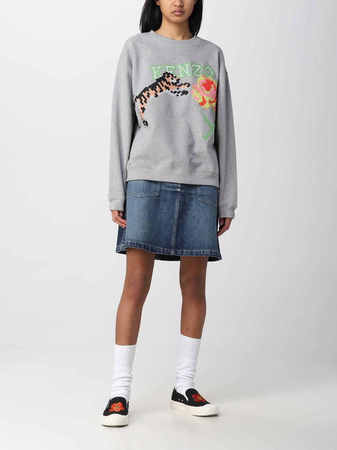 KENZO SWEATSHIRT: Sweatshirt damen Kenzo, Grau - Img 2