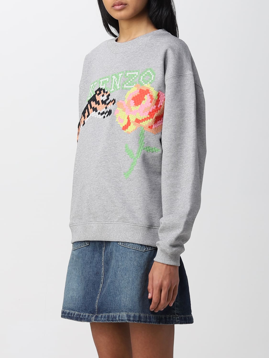 KENZO SWEATSHIRT: Sweatshirt damen Kenzo, Grau - Img 4