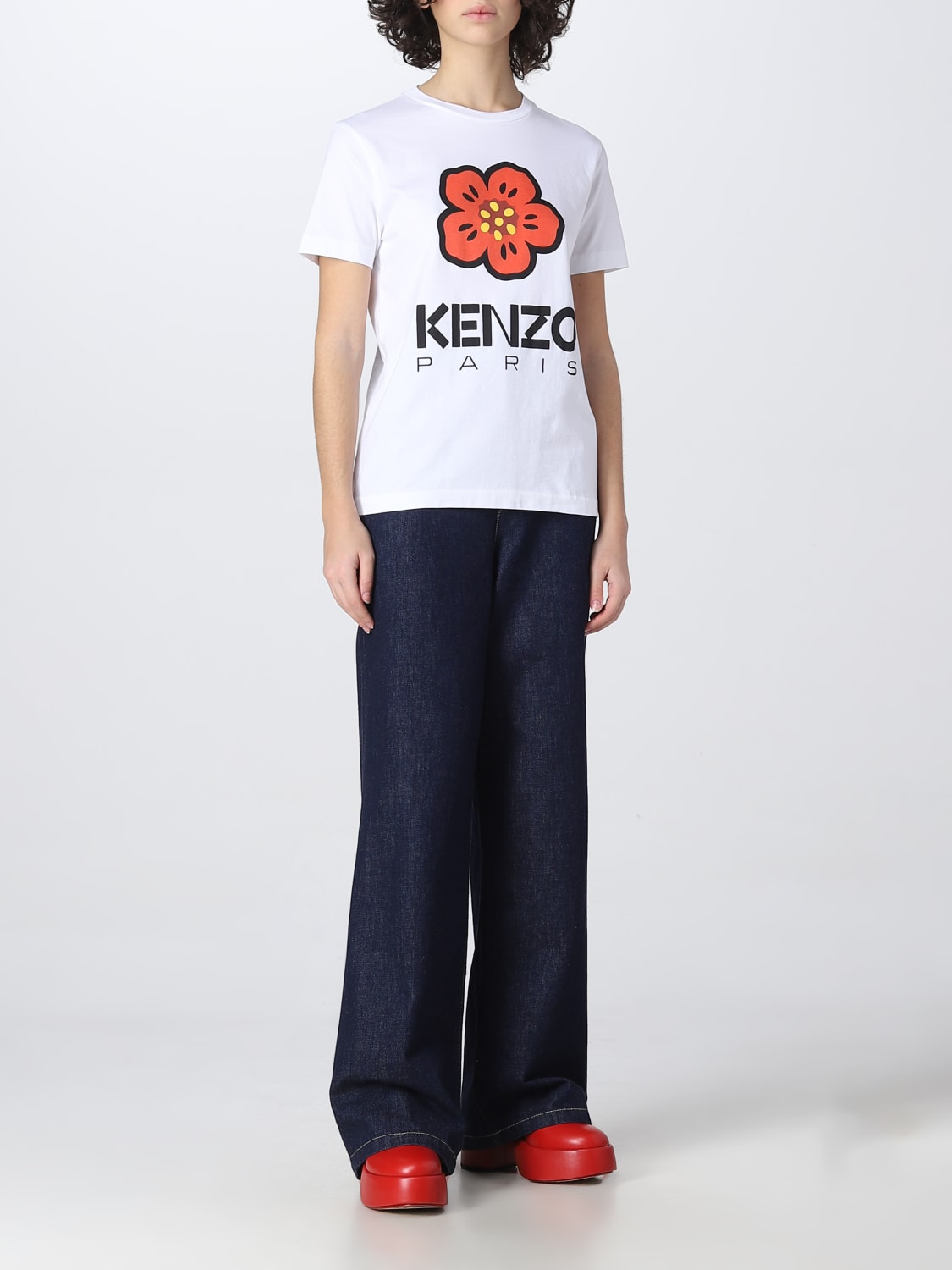 Kenzo Outlet T shirt woman White Kenzo t shirt FD52TS0394SO online at GIGLIO.COM