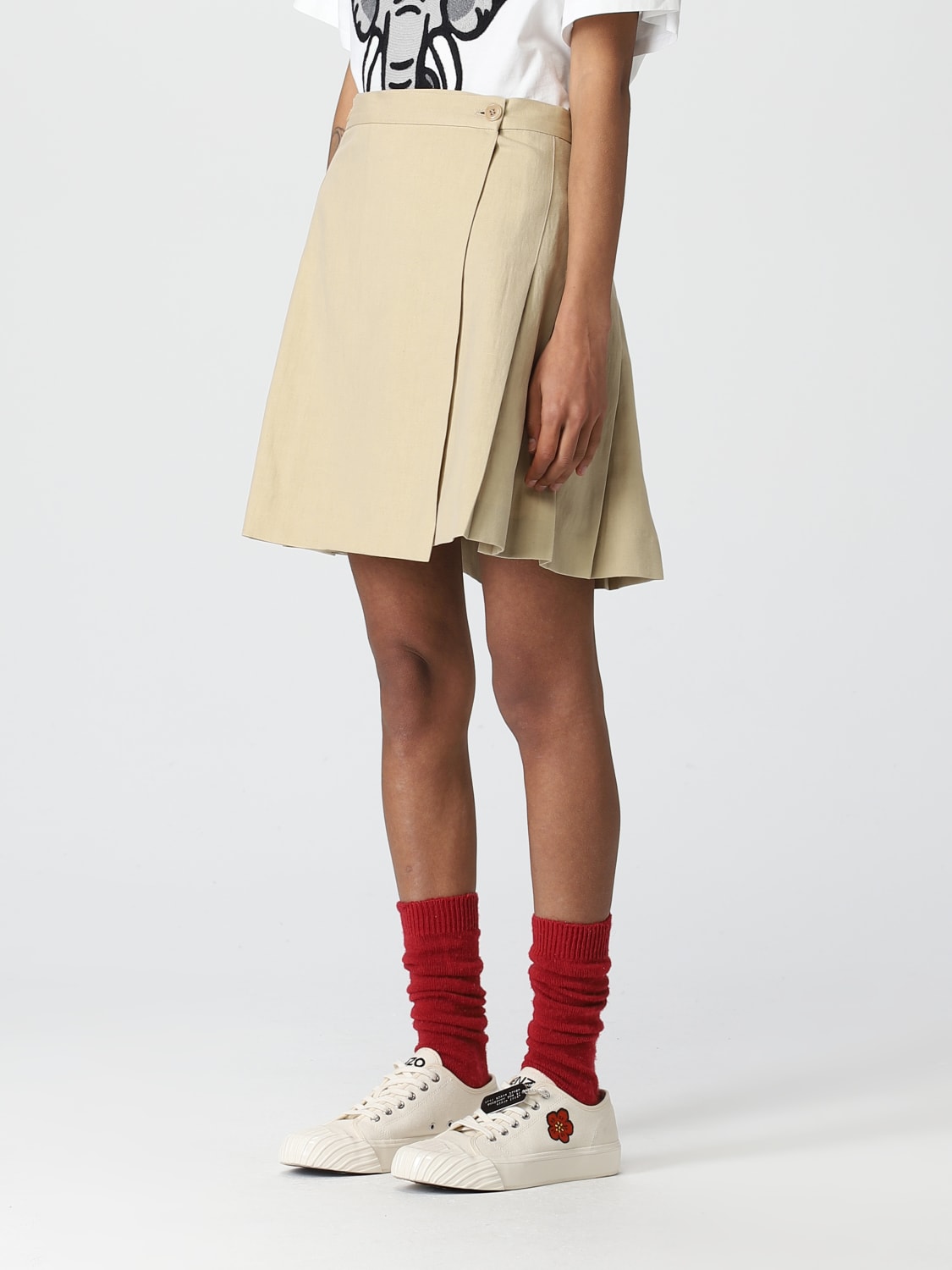 KENZO SKIRT: Skirt woman Kenzo, Beige - Img 4